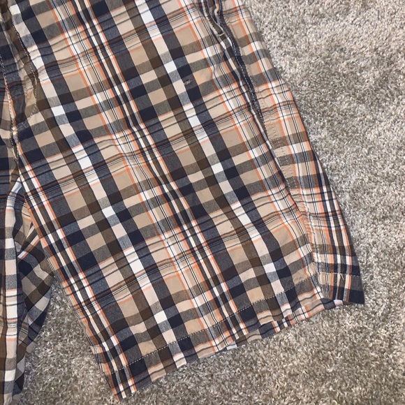Chaps Brown, Blue & Orange Plaid Dress shorts W32 - Picture 6 of 12